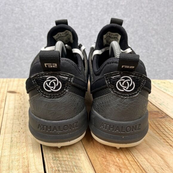 Athalonz GF2 Turf Baseball Softball Shoes Mens Size 8 Golf Black White Cleats - Picture 4 of 12